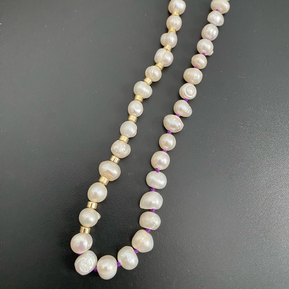 Freshwater Pearl & Gold Accent Necklace - Picture 8 of 15